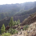 Mareike inmitten von Kakteen.