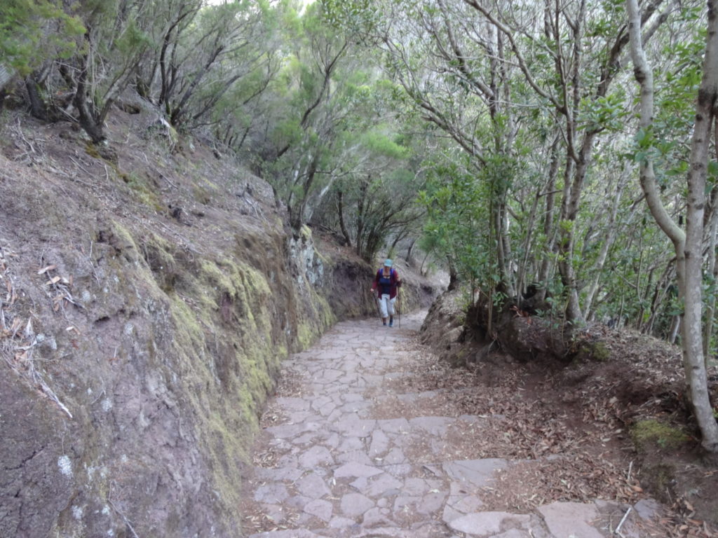Hier kommt Mareike den Berg hoch...